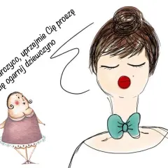 Ilustracja z napisem: "Droga tarczyco, uprzejmie Cię proszę weź się ogarnij dziewczyno". Tarczyca nie lubi chaosu.